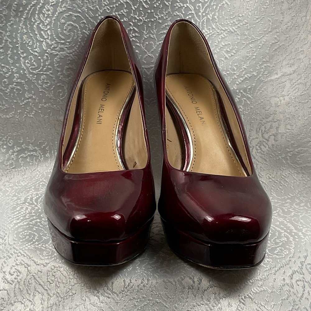 ANTONIO MELANI Women’s Sz9.5 Deep Red Heels - Picture 4 of 8